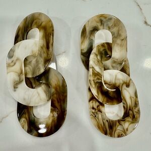 Plastic large earrings